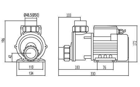Pompe de circulation de massage SPA, DXD-310T